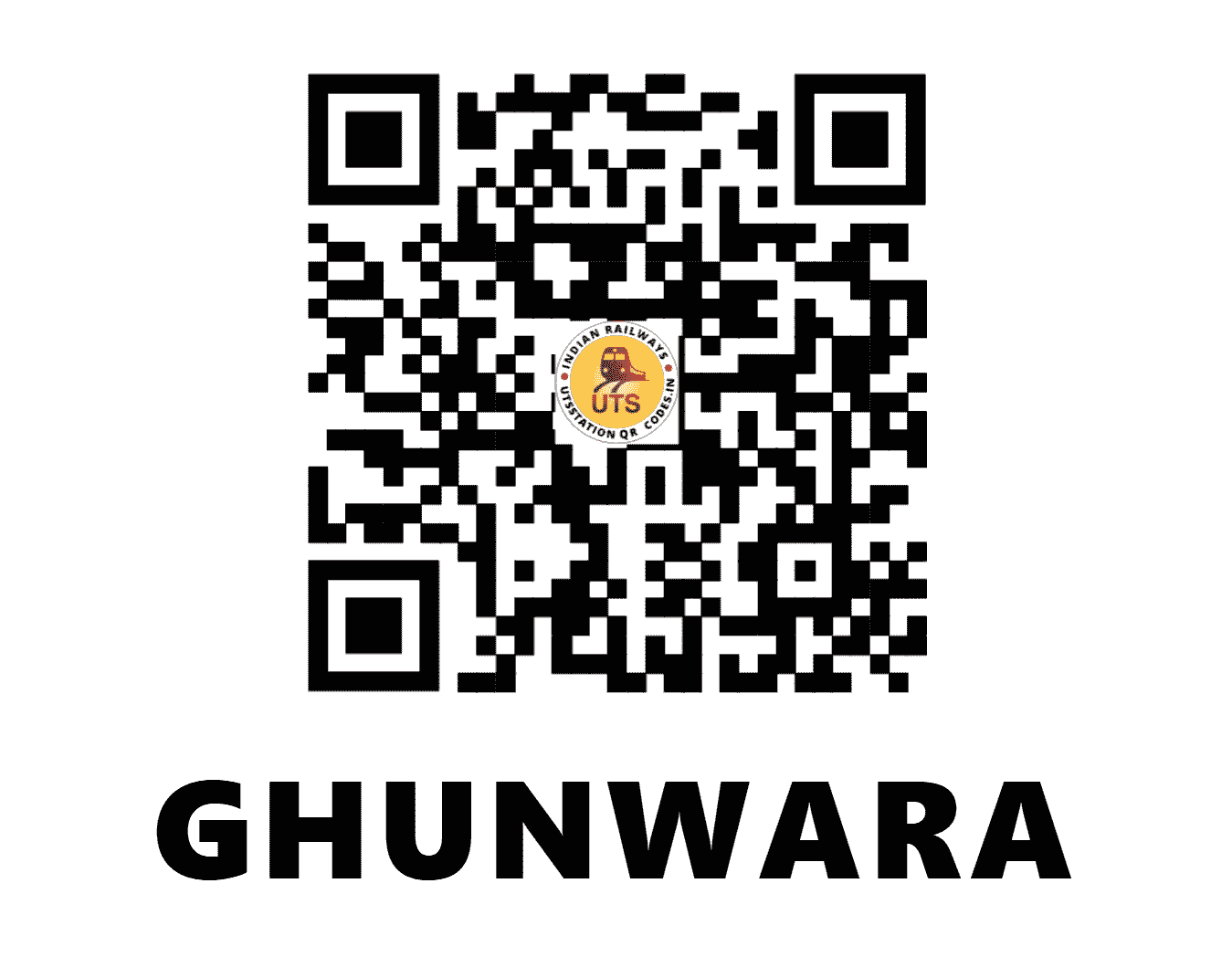 UTS QR Code for GHUNWARA - GNWA (WC - MADHYA PRADESH)